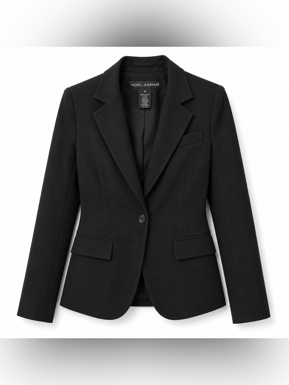 Noel Asmar Black Tailored Blazer Jacket Equestrian Career Classic Small